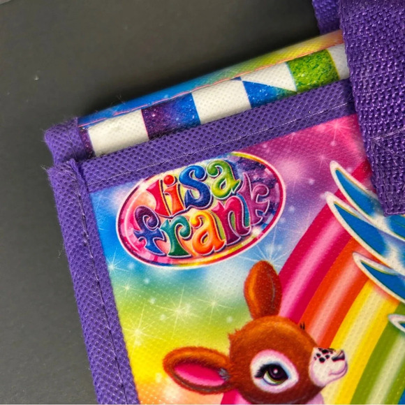 Rainbow Lisa Frank Heart Animal Binder w Sticker Pad - Picture 9 of 11